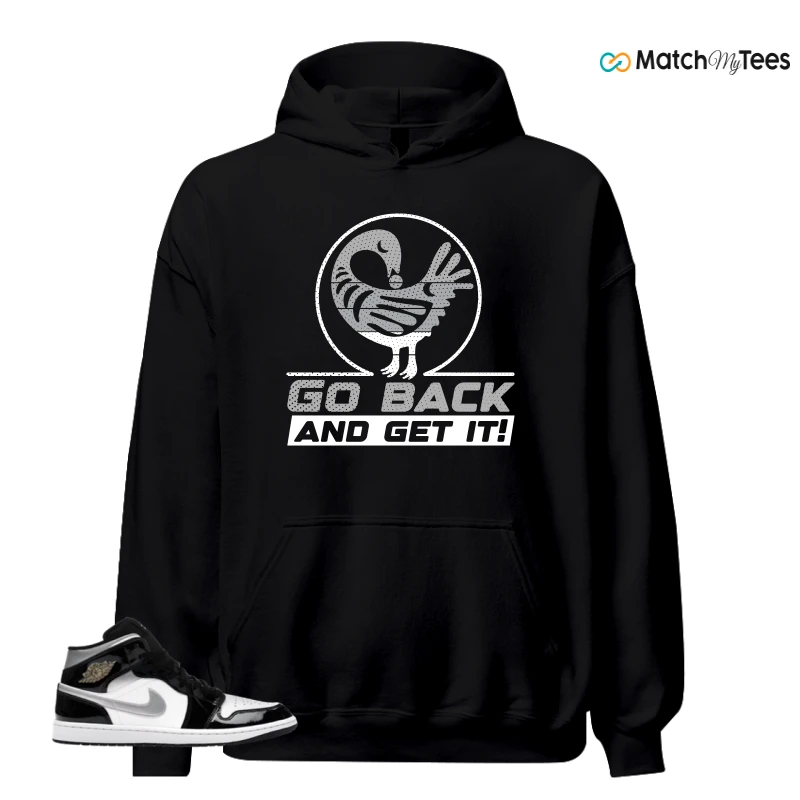 NIKE AIR JORDAN 1 MID SE BLACK WHITE SNEAKER Matching Tees hoodie