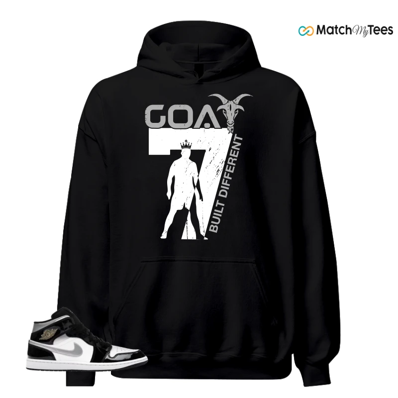 NIKE AIR JORDAN 1 MID SE BLACK WHITE SNEAKER Matching Tees hoodie