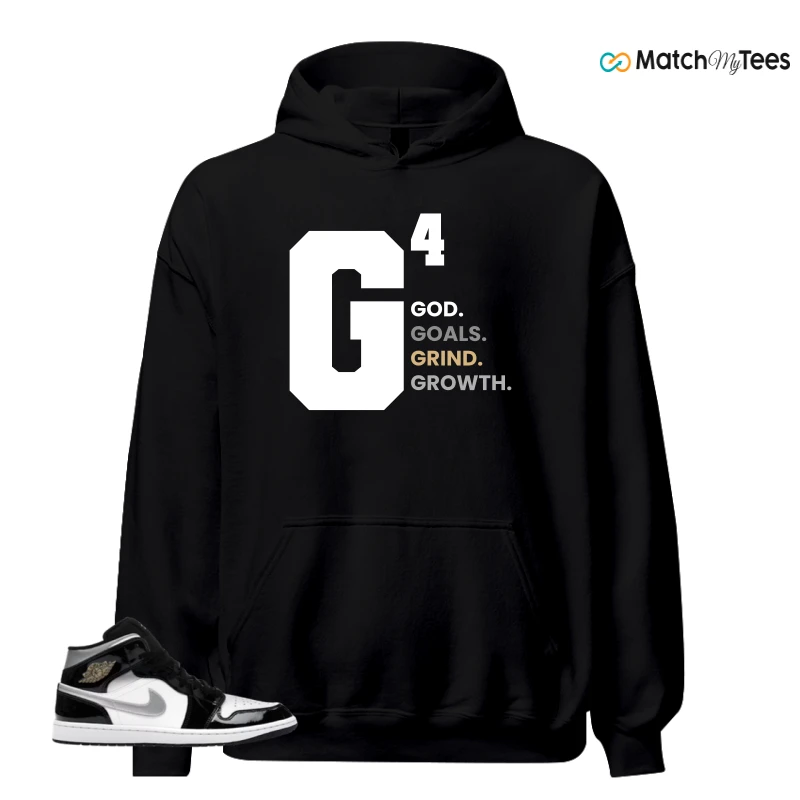NIKE AIR JORDAN 1 MID SE BLACK WHITE SNEAKER Matching Tees hoodie
