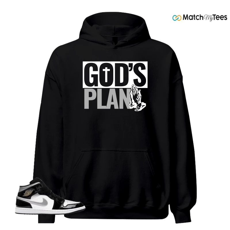 NIKE AIR JORDAN 1 MID SE BLACK WHITE SNEAKER Matching Tees hoodie