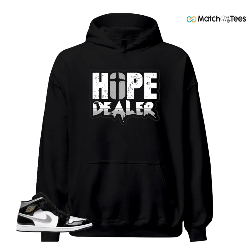 NIKE AIR JORDAN 1 MID SE BLACK WHITE SNEAKER Matching Tees hoodie