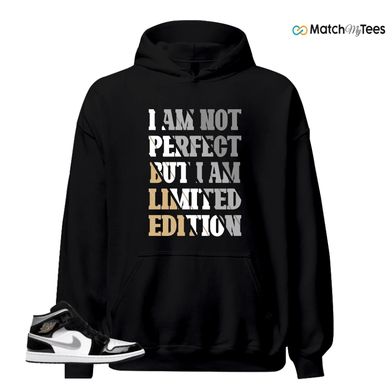 NIKE AIR JORDAN 1 MID SE BLACK WHITE SNEAKER Matching Tees hoodie