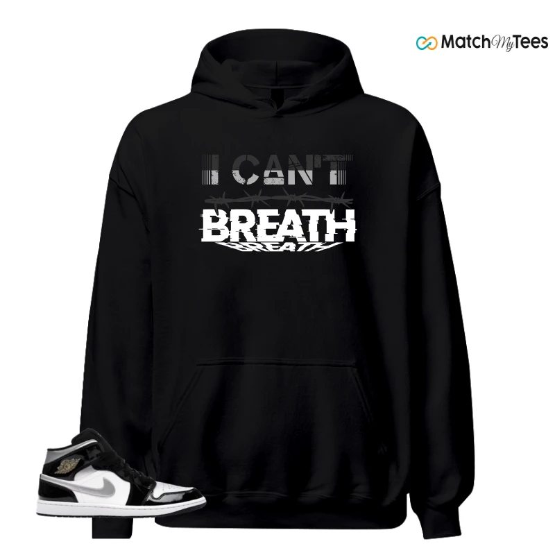 NIKE AIR JORDAN 1 MID SE BLACK WHITE SNEAKER Matching Tees hoodie