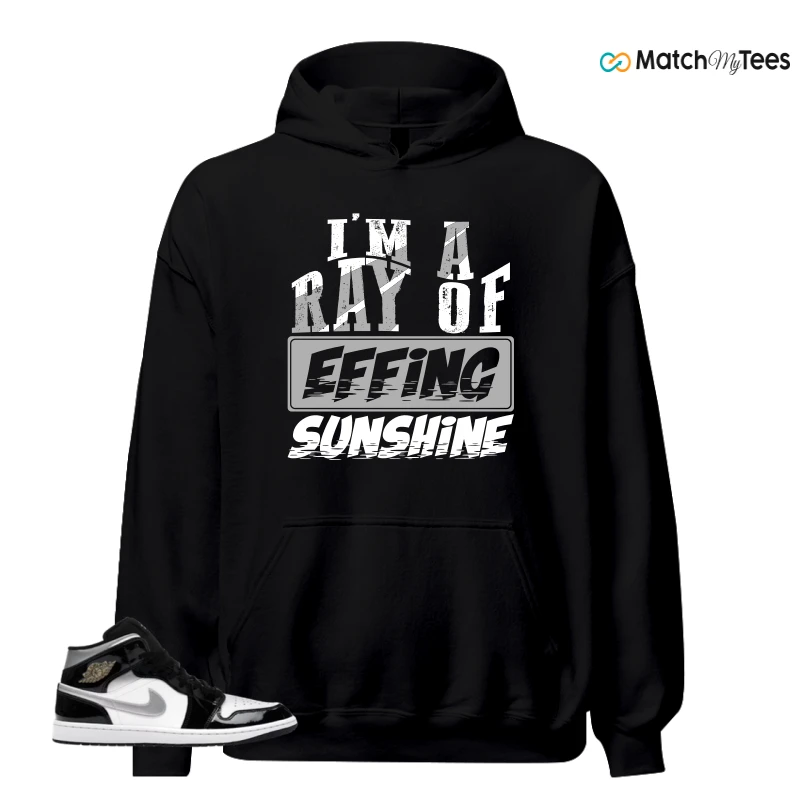 NIKE AIR JORDAN 1 MID SE BLACK WHITE SNEAKER Matching Tees hoodie