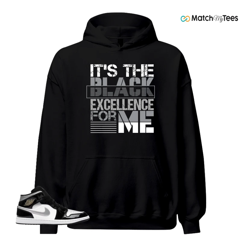 NIKE AIR JORDAN 1 MID SE BLACK WHITE SNEAKER Matching Tees hoodie