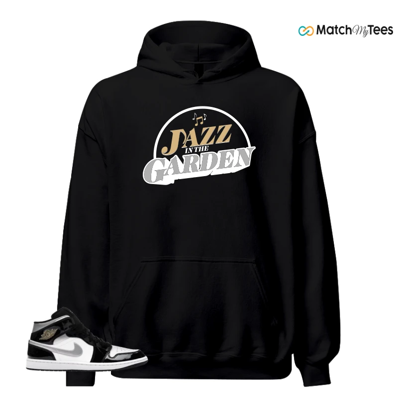 NIKE AIR JORDAN 1 MID SE BLACK WHITE SNEAKER Matching Tees hoodie