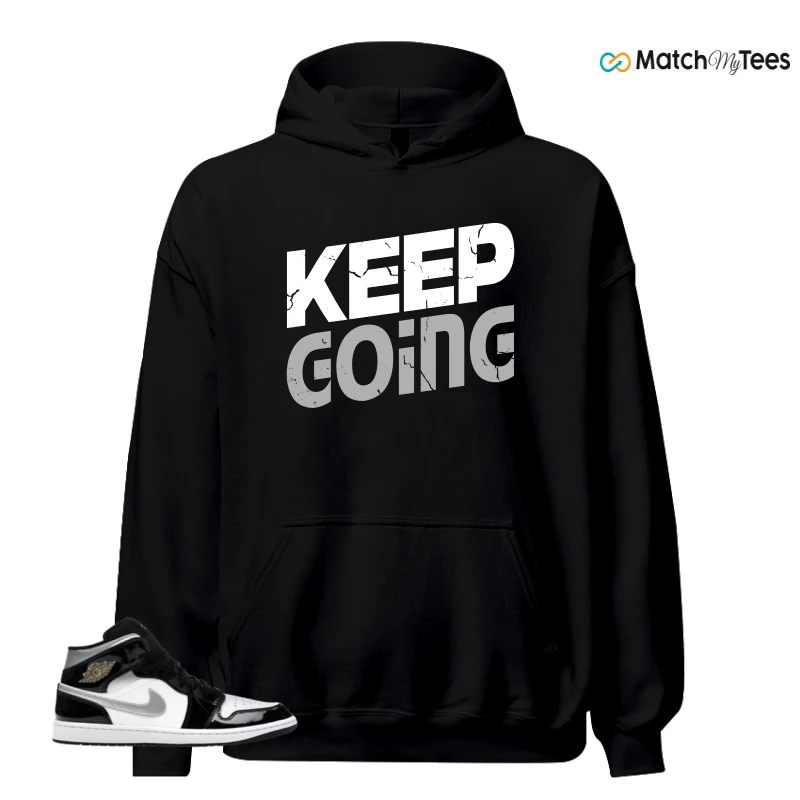 NIKE AIR JORDAN 1 MID SE BLACK WHITE SNEAKER Matching Tees hoodie