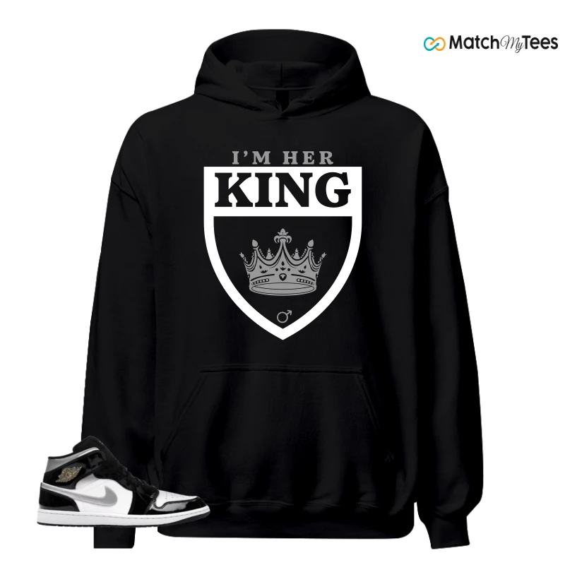 NIKE AIR JORDAN 1 MID SE BLACK WHITE SNEAKER Matching Tees hoodie