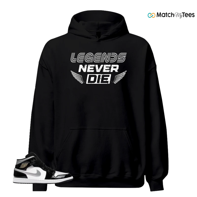 NIKE AIR JORDAN 1 MID SE BLACK WHITE SNEAKER Matching Tees hoodie