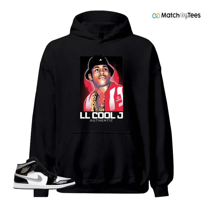 NIKE AIR JORDAN 1 MID SE BLACK WHITE SNEAKER Matching Tees hoodie