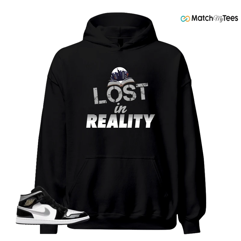NIKE AIR JORDAN 1 MID SE BLACK WHITE SNEAKER Matching Tees hoodie