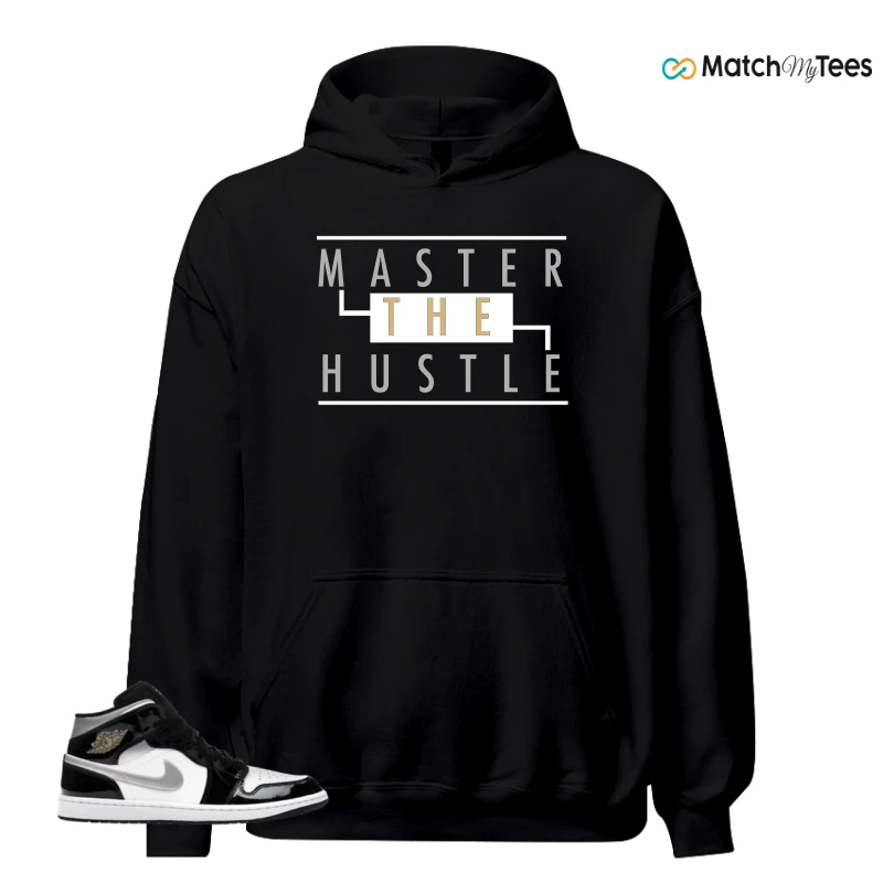 NIKE AIR JORDAN 1 MID SE BLACK WHITE SNEAKER Matching Tees hoodie
