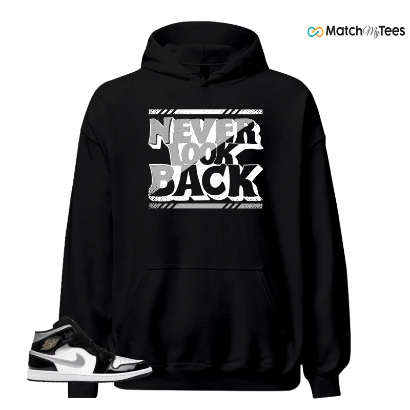 NIKE AIR JORDAN 1 MID SE BLACK WHITE SNEAKER Matching Tees hoodie