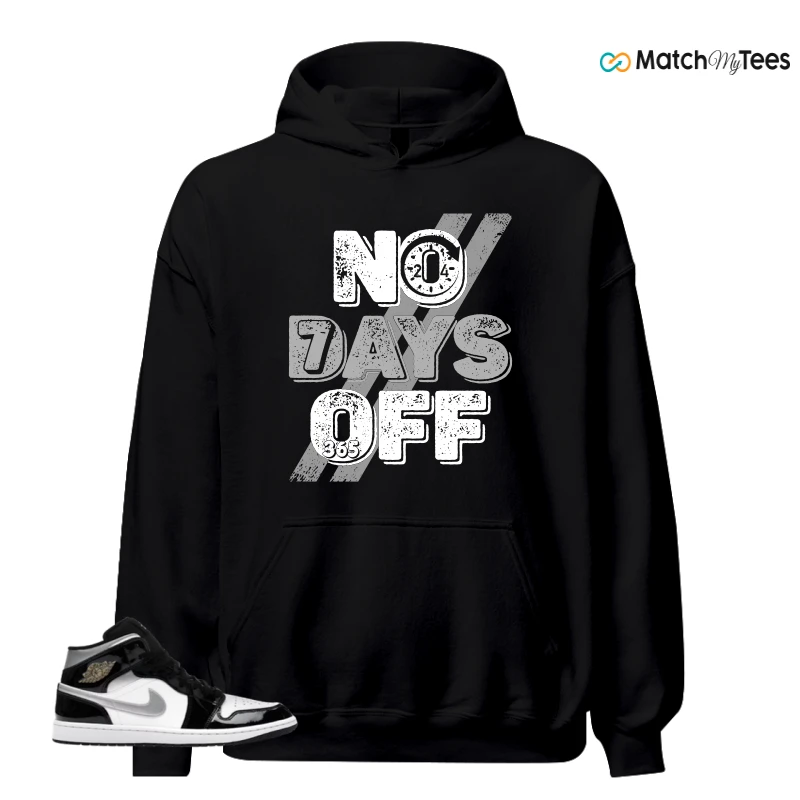 NIKE AIR JORDAN 1 MID SE BLACK WHITE SNEAKER Matching Tees hoodie