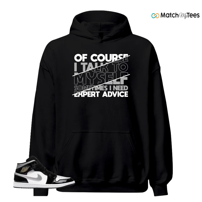 NIKE AIR JORDAN 1 MID SE BLACK WHITE SNEAKER Matching Tees hoodie