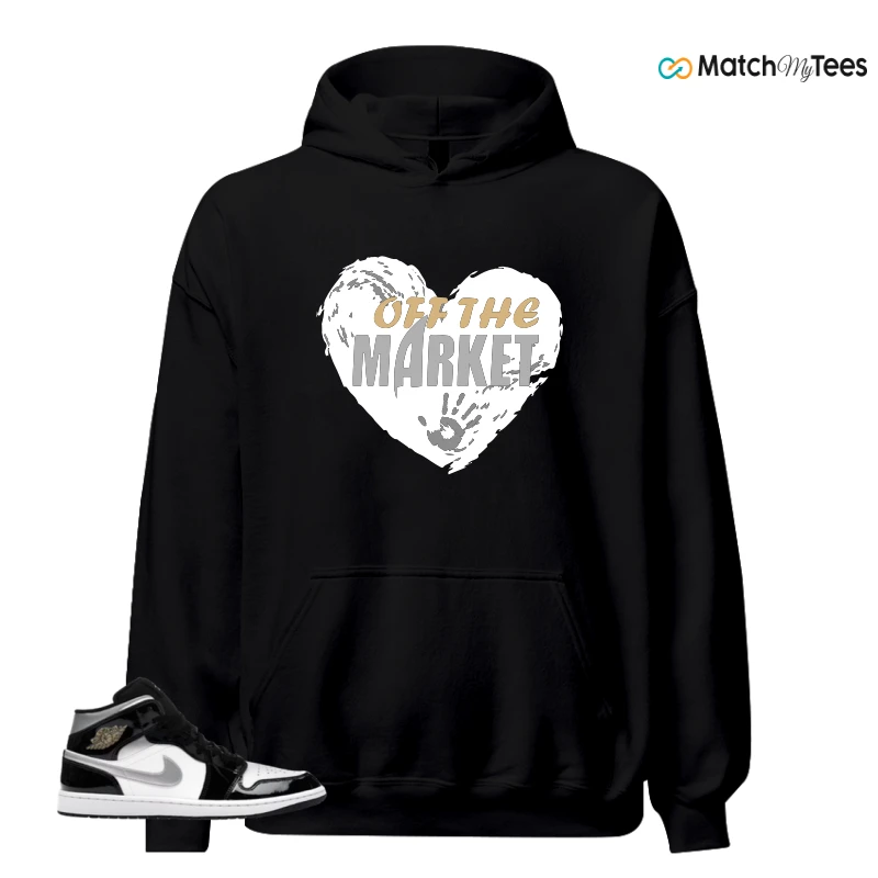 NIKE AIR JORDAN 1 MID SE BLACK WHITE SNEAKER Matching Tees hoodie