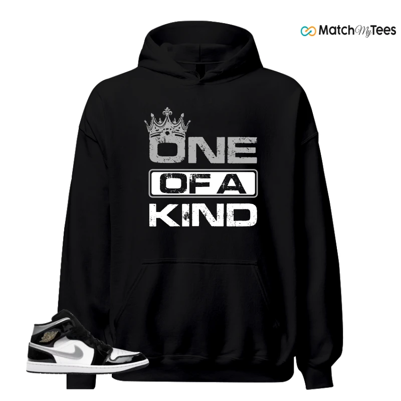 NIKE AIR JORDAN 1 MID SE BLACK WHITE SNEAKER Matching Tees hoodie
