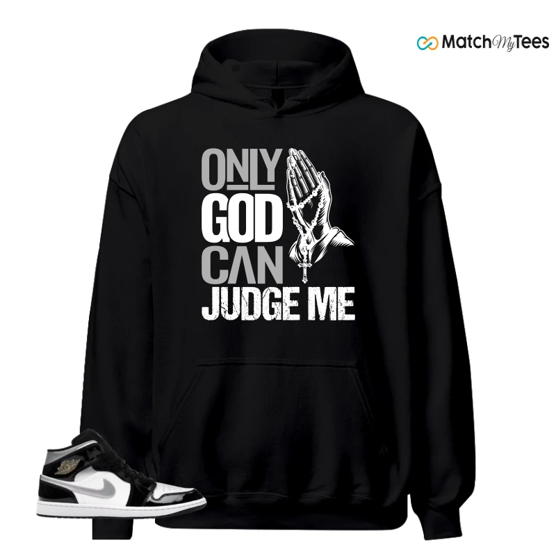 NIKE AIR JORDAN 1 MID SE BLACK WHITE SNEAKER Matching Tees hoodie