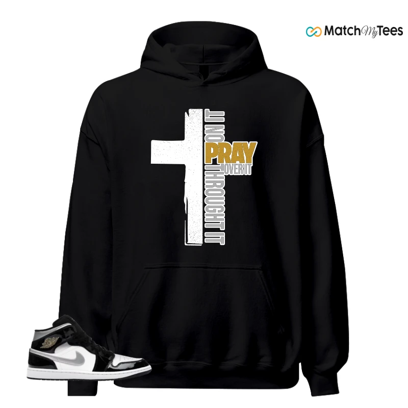 NIKE AIR JORDAN 1 MID SE BLACK WHITE SNEAKER Matching Tees hoodie