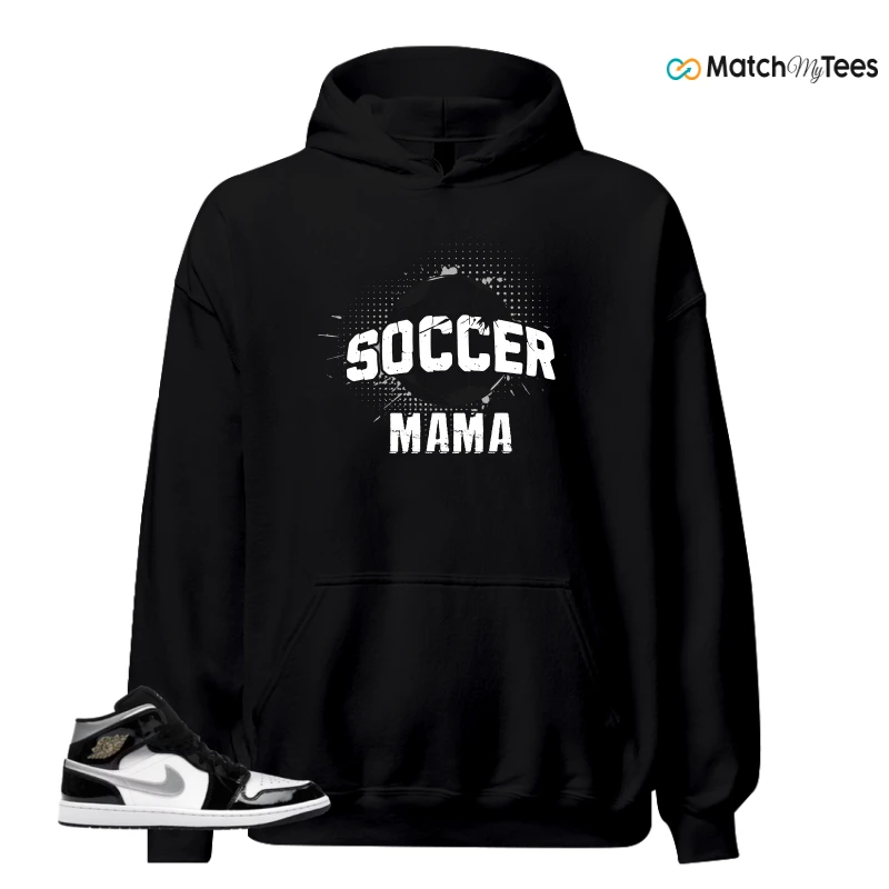 NIKE AIR JORDAN 1 MID SE BLACK WHITE SNEAKER Matching Tees hoodie
