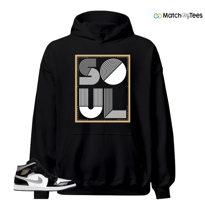 NIKE AIR JORDAN 1 MID SE BLACK WHITE SNEAKER Matching Tees hoodie