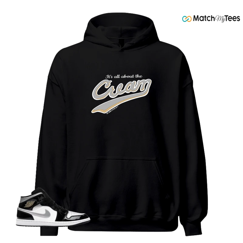 NIKE AIR JORDAN 1 MID SE BLACK WHITE SNEAKER Matching Tees hoodie