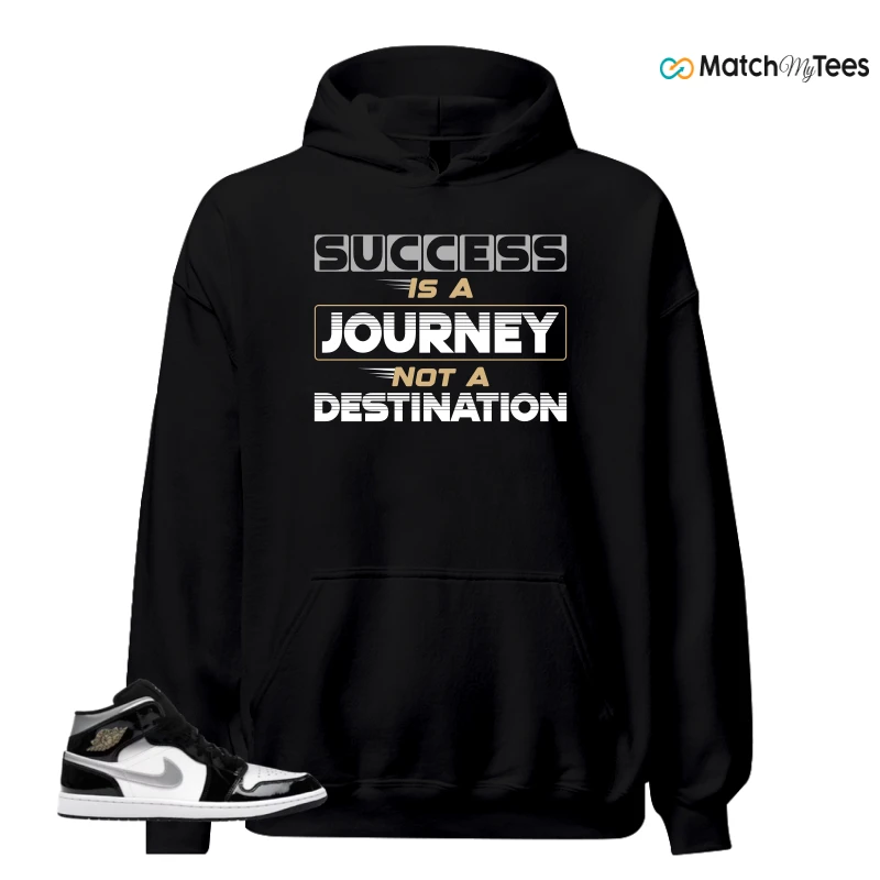NIKE AIR JORDAN 1 MID SE BLACK WHITE SNEAKER Matching Tees hoodie