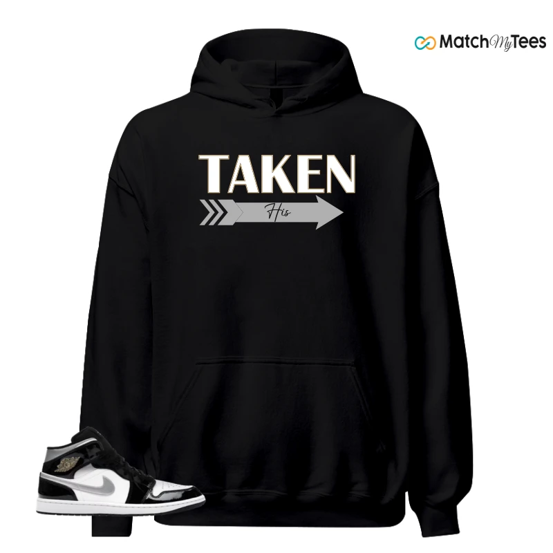 NIKE AIR JORDAN 1 MID SE BLACK WHITE SNEAKER Matching Tees hoodie