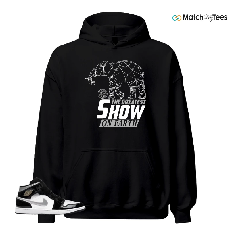 NIKE AIR JORDAN 1 MID SE BLACK WHITE SNEAKER Matching Tees hoodie