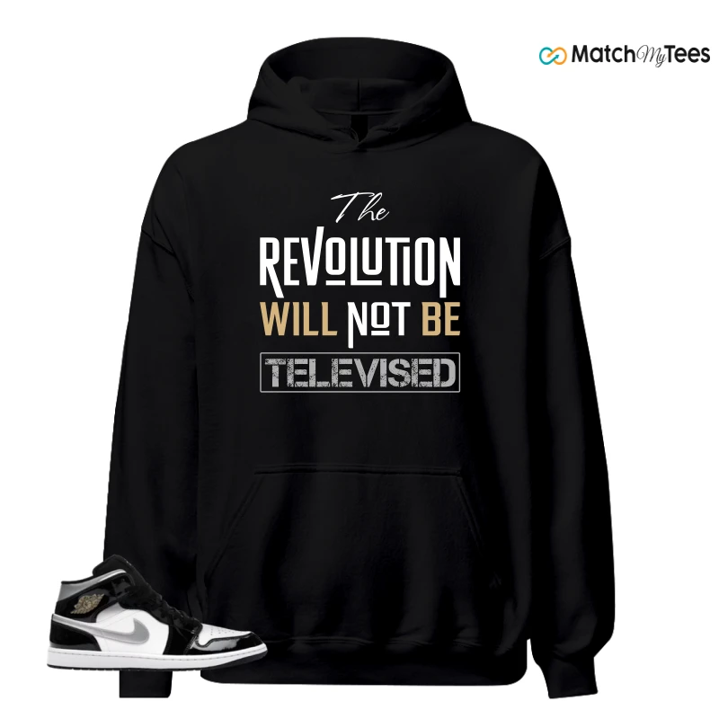 NIKE AIR JORDAN 1 MID SE BLACK WHITE SNEAKER Matching Tees hoodie