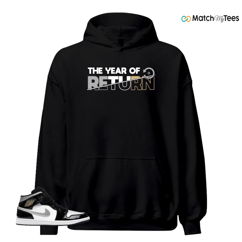 NIKE AIR JORDAN 1 MID SE BLACK WHITE SNEAKER Matching Tees hoodie
