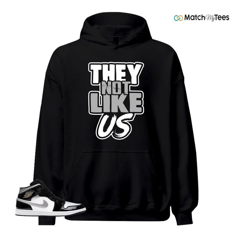 NIKE AIR JORDAN 1 MID SE BLACK WHITE SNEAKER Matching Tees hoodie