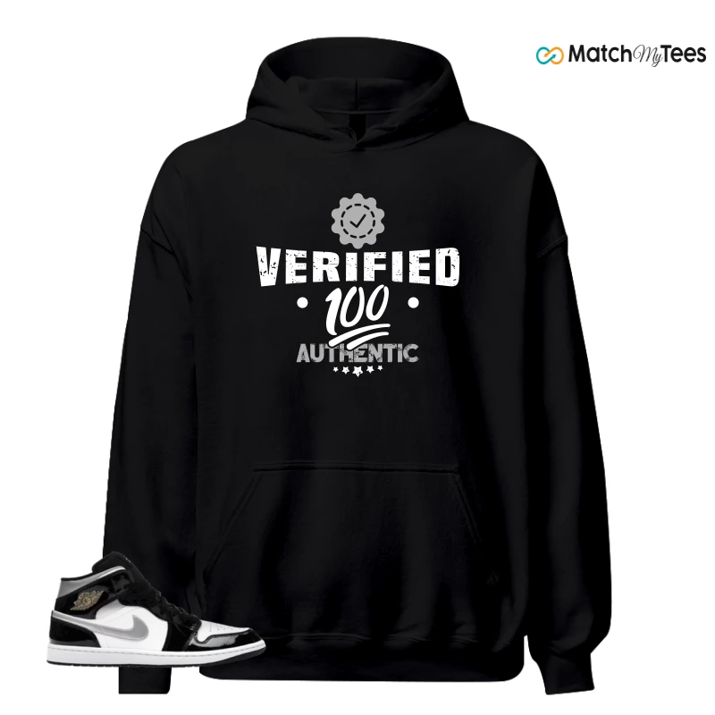 NIKE AIR JORDAN 1 MID SE BLACK WHITE SNEAKER Matching Tees hoodie