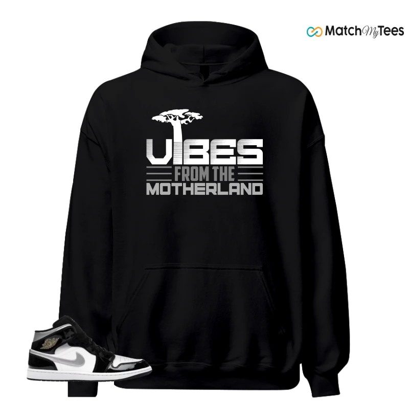NIKE AIR JORDAN 1 MID SE BLACK WHITE SNEAKER Matching Tees hoodie