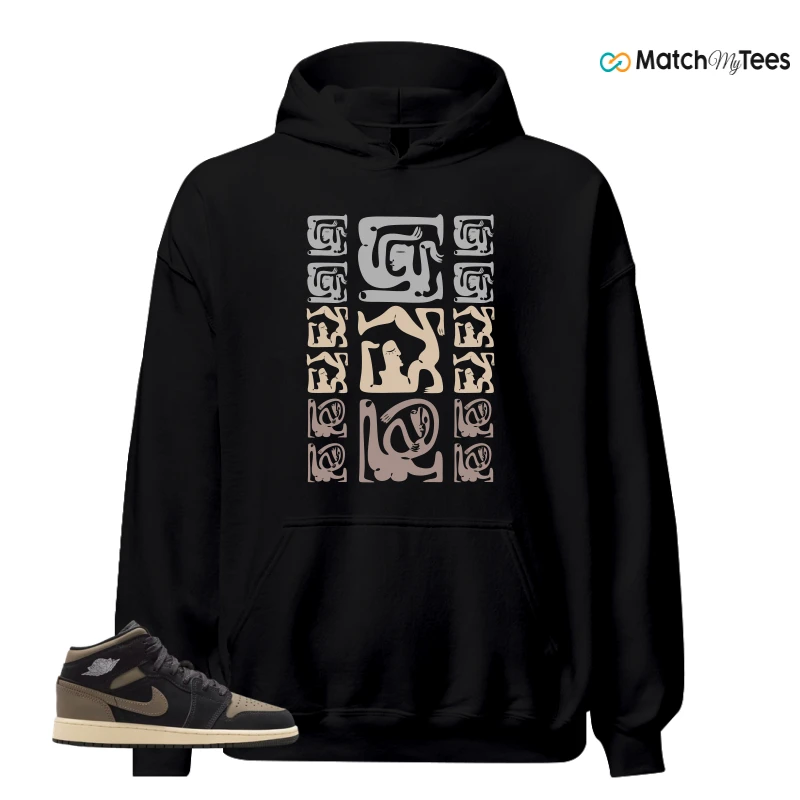 NIKE AIR JORDAN 1 MID SE OLIVE GREY SNEAKER Matching Tees hoodie
