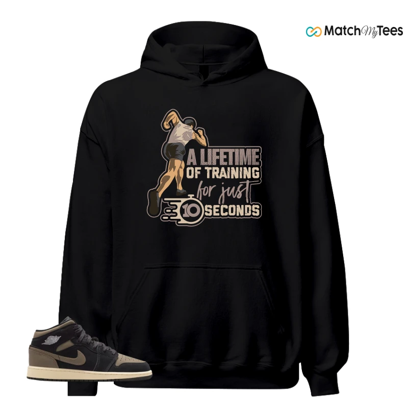 NIKE AIR JORDAN 1 MID SE OLIVE GREY SNEAKER Matching Tees hoodie