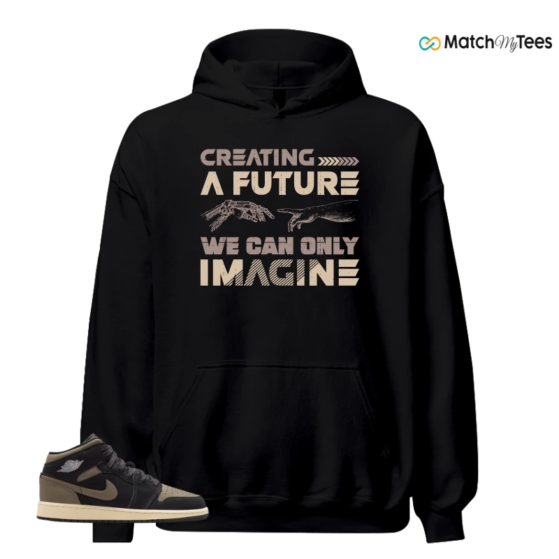 NIKE AIR JORDAN 1 MID SE OLIVE GREY SNEAKER Matching Tees hoodie