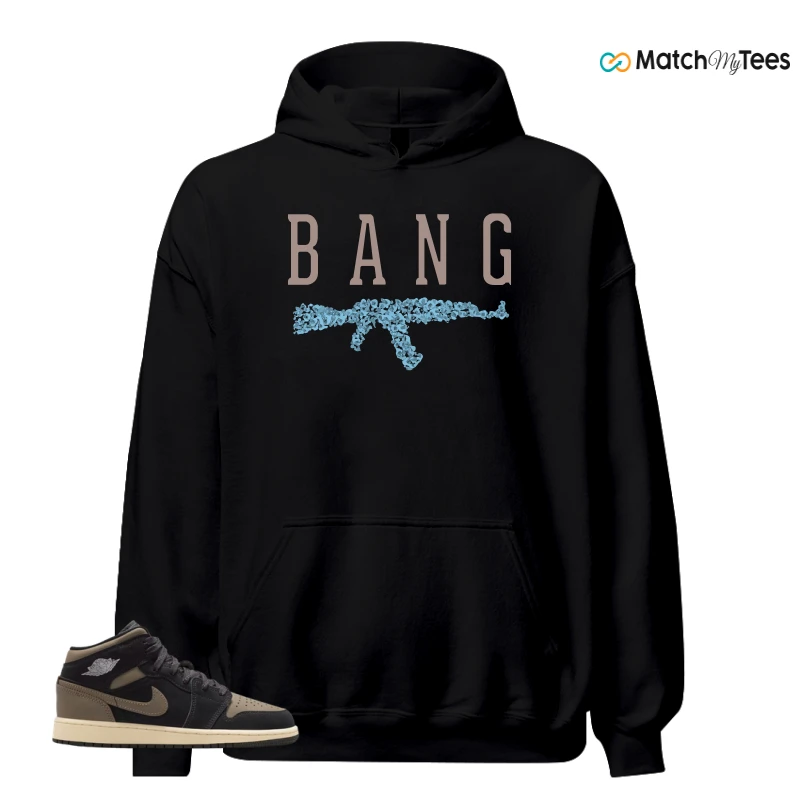 NIKE AIR JORDAN 1 MID SE OLIVE GREY SNEAKER Matching Tees hoodie