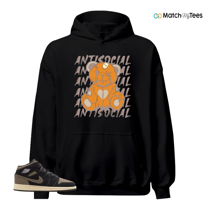 NIKE AIR JORDAN 1 MID SE OLIVE GREY SNEAKER Matching Tees hoodie