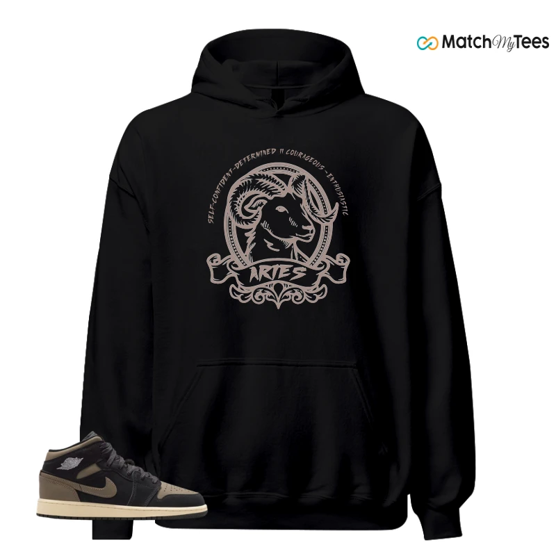 NIKE AIR JORDAN 1 MID SE OLIVE GREY SNEAKER Matching Tees hoodie