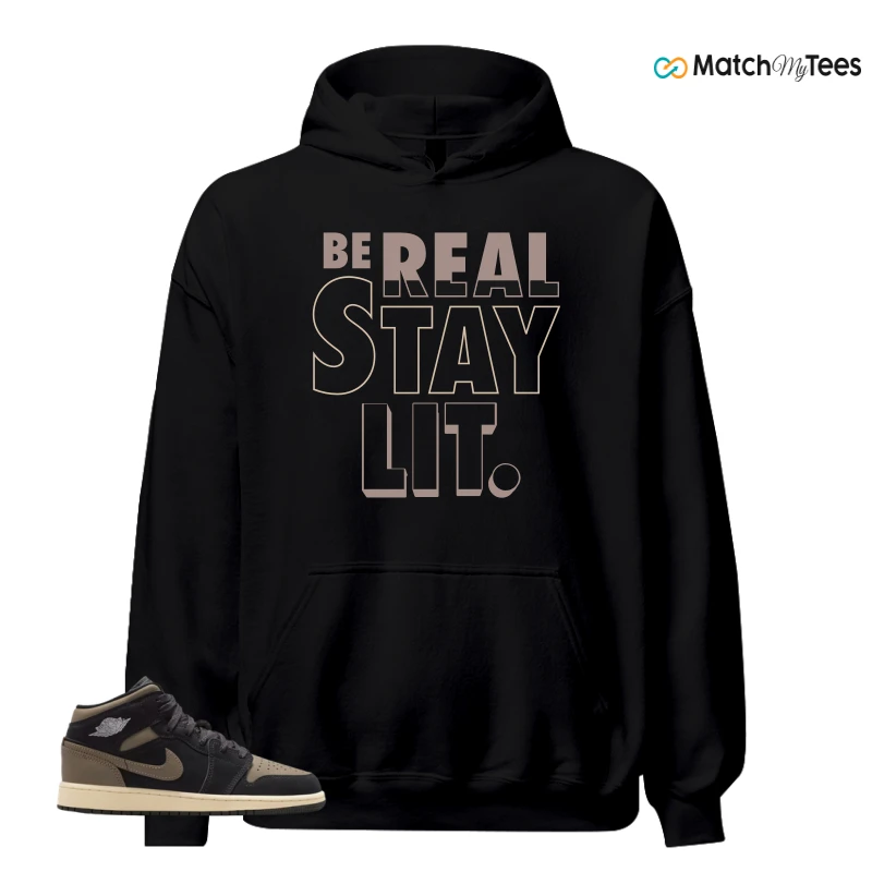NIKE AIR JORDAN 1 MID SE OLIVE GREY SNEAKER Matching Tees hoodie