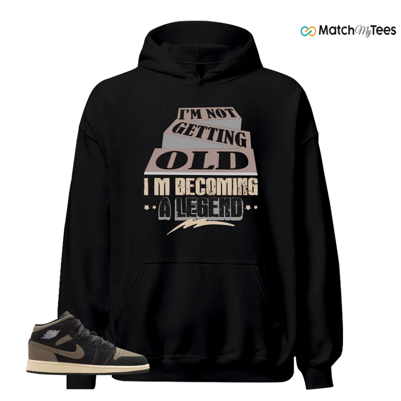 NIKE AIR JORDAN 1 MID SE OLIVE GREY SNEAKER Matching Tees hoodie