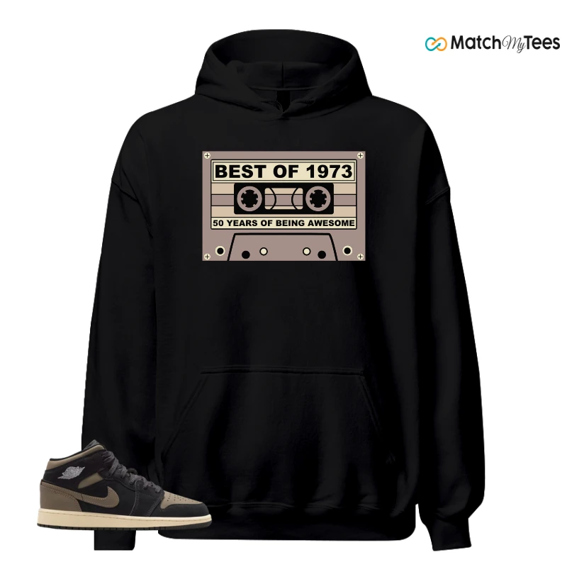 NIKE AIR JORDAN 1 MID SE OLIVE GREY SNEAKER Matching Tees hoodie