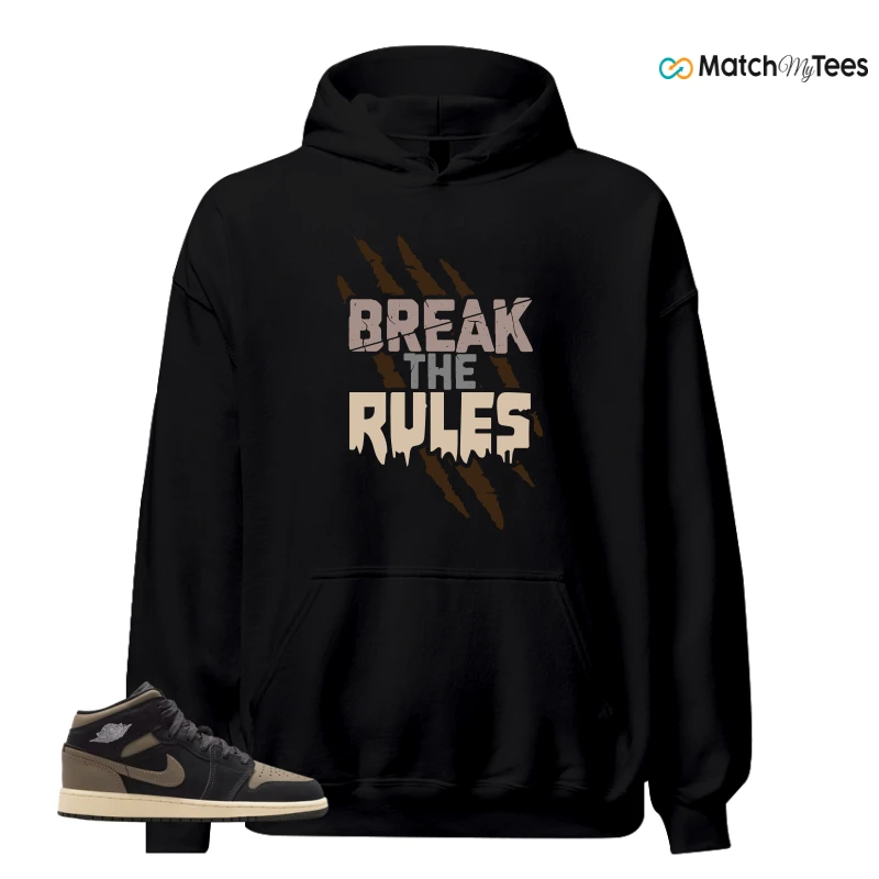 NIKE AIR JORDAN 1 MID SE OLIVE GREY SNEAKER Matching Tees hoodie