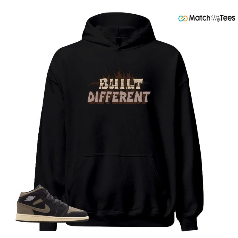 NIKE AIR JORDAN 1 MID SE OLIVE GREY SNEAKER Matching Tees hoodie