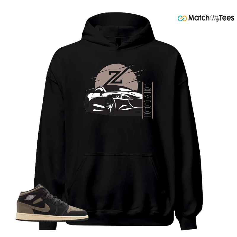 NIKE AIR JORDAN 1 MID SE OLIVE GREY SNEAKER Matching Tees hoodie