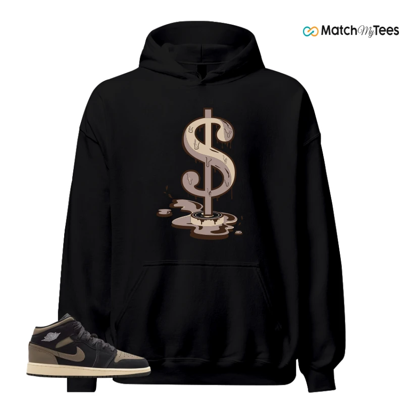 NIKE AIR JORDAN 1 MID SE OLIVE GREY SNEAKER Matching Tees hoodie