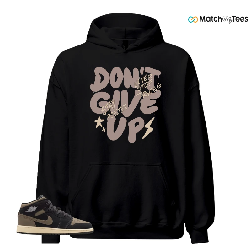 NIKE AIR JORDAN 1 MID SE OLIVE GREY SNEAKER Matching Tees hoodie