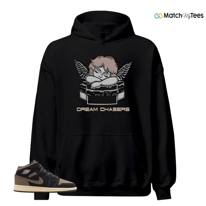 NIKE AIR JORDAN 1 MID SE OLIVE GREY SNEAKER Matching Tees hoodie