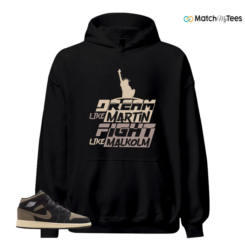 NIKE AIR JORDAN 1 MID SE OLIVE GREY SNEAKER Matching Tees hoodie